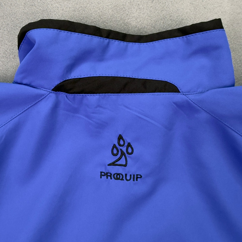 ProQuip Windproof Men Large Blue Golf Jacket Short Sleeve Full Zip - Picture 10 of 10